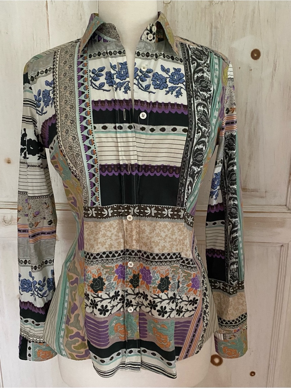 Etro Cotton Blouse Made in Italy Size EU 42 US Small